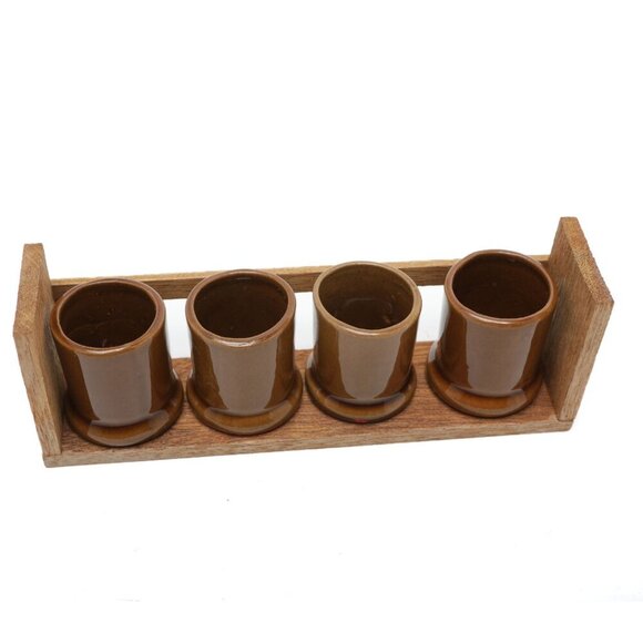 Vintage Fairyland Import Ceramic Flask & Glasses Japan Mid Century Louie's Bar - Picture 8 of 11